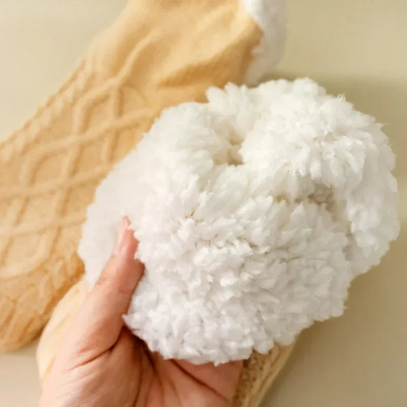 Fleece Slipper Socks Apricot