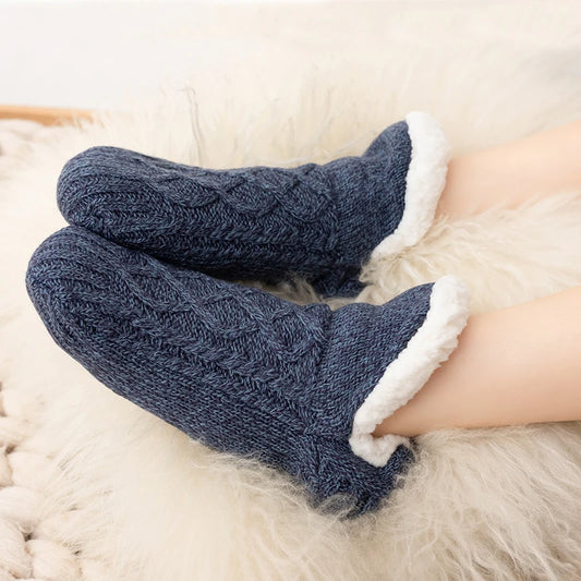 Fleece Socks Navy Blue